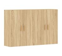 vidaXL Wall Mounted Cabinets Side Cabinet 2 pcs Sonoma Oak Engineered Wood