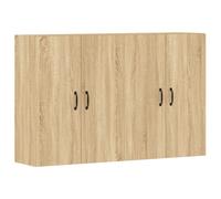 vidaXL Wall Mounted Cabinets Side Cabinet 2 pcs Sonoma Oak Engineered Wood