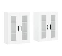 vidaXL Wall Mounted Cabinets Wall Storage Cabinet 2 pcs White Engineered Wood
