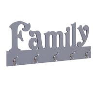 vidaXL Wall Mounted Coat Rack FAMILY Grey 74x29.5 cm