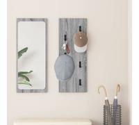 vidaXL Wall-Mounted Coat Rack Grey Sonoma 30 x 1.5 x 80 cm