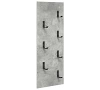 vidaXL Wall Mounted Coat Rack in Engineered Wood Concrete Grey 30 x 1.5 x 80 cm. It is a modern design that saves space. Matt finish with practical hooks for hanging mantis