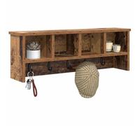 vidaXL Wall-Mounted Coat Rack Old wood 75 x 16 x 26 cm Engineered wood