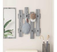 vidaXL Wall-Mounted Coat Rack Wall-mounted Grey Sonoma 60 x 3 x 82 cm