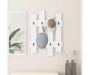 VidaXL Wall-Mounted Coat Rack Wall-Mounted White 60 X 3 X 82 Cm