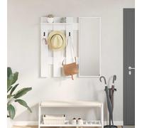 vidaXL Wall-Mounted Coat Rack White 100 x 10 x 100 cm Engineered wood