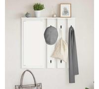 vidaXL Wall-Mounted Coat Rack White 84 x 10 x 80 cm Engineered wood