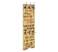 vidaXL Wall-mounted Coat Rack with 6 Hooks 120x40cm FAMILY Board Hanger Holder