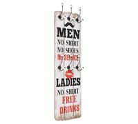 vidaXL Wall-mounted Coat Rack with 6 Hooks 120x40cm MEN LADIES Hanger Holder