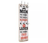 vidaXL Wall-mounted Coat Rack with 6 Hooks 120x40cm MEN LADIES Hanger Holder