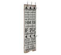 vidaXL Wall-mounted Coat Rack With 6 Hooks 120x40 cm Thank You, Multi