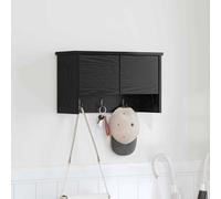 vidaXL Wall-Mounted Coat Rack with Shelf Black Oak 50 x 20 x 30 cm