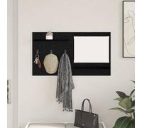 vidaXL Wall-Mounted Coat Rack with Shelf Black Oak 90 x 10 x 50 cm