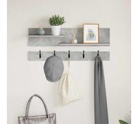 vidaXL Wall-Mounted Coat Rack with Shelf Concrete Grey 90 x 15 x 36 cm
