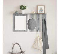 Wall-Mounted Coat Rack with Shelf Grey sonoma 85 x 10 x 45 cm