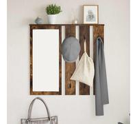 vidaXL Wall-Mounted Coat Rack with Shelf Smoked oak 84 x 10 x 80 cm