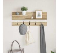vidaXL Wall-Mounted Coat Rack with Shelf Sonoma Oak 90 x 15 x 36 cm