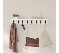 vidaXL Wall-Mounted Coat Rack with Shelf White 80 x 10.5 x 10.5 cm