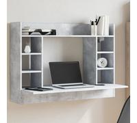 vidaXL Wall-Mounted Desk Concrete Grey 105x48x75 cm Engineered Wood