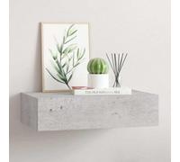 Vidaxl Wall-mounted Drawer Shelf Concrete Grey 40X23.5X10Cm Mdf