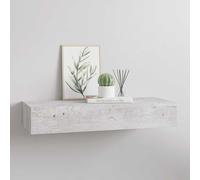 vidaXL Wall-mounted Drawer Shelf Concrete Grey 60x23.5x10cm MDF