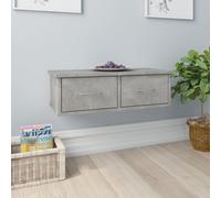 Wall-mounted Drawer Shelf Concrete Grey 60x26x18.5 cm Chipboard
