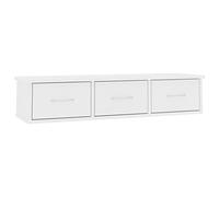 Vidaxl Wall-Mounted Drawer Shelf White 88X26X18.5 Cm Engineered Wood