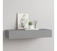 vidaXL Wall-mounted Drawer Shelf Grey 60x23.5x10cm MDF