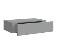 vidaXL Wall-mounted Drawer Shelf Grey MDF Wall Cabinet Floating Shelf Set