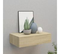 Vidaxl Wall-Mounted Drawer Shelf Oak 40X23.5X10Cm Mdf