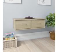 vidaXL Wall-mounted Drawer Shelf Sonoma Oak 60x26x18.5 cm Engineered Wood