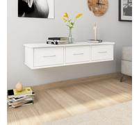 vidaXL Wall-mounted Drawer Shelf White 88x26x18.5 cm Engineered Wood