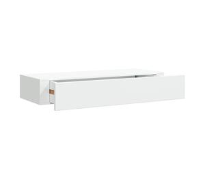 vidaXL Wall-mounted Drawer Shelf White MDF Wall CabinetFloating Shelf Set