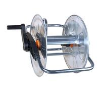 vidaXL Wall-Mounted Galvanised Steel Hose Reel Cart - Swivel Design, Stores up to 50m of 1/2" Hose, Outdoor Garden Watering Storage