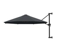 vidaXL Wall-Mounted Garden Parasol with Metal Pole 300 cm Anthracite