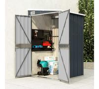 vidaXL Wall-mounted Garden Shed Anthracite 118x100x178 cm Steel