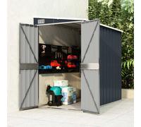 vidaXL Wall-mounted Garden Shed Anthracite 118x194x178 cm Steel