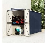 vidaXL Wall-mounted Garden Shed Anthracite Steel Terrace Tool Storage Shed