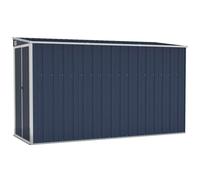 vidaXL Wall-mounted Garden Shed Anthracite Steel Terrace Tool Storage Shed