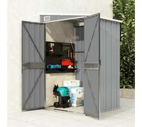 vidaXL Wall-mounted Garden Shed Grey 118x100x178 cm Galvanised Steel