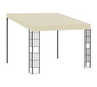 vidaXL Wall-mounted Gazebo 3x3 m Cream Fabric