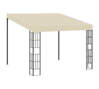 vidaXL Wall-mounted Gazebo 3x3 m Cream Fabric UK HOT