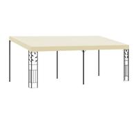 vidaXL Wall-mounted Gazebo 6x3x2.5m Cream Patio Garden Pavilion Sun Shelter