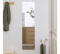 vidaXL Wall-mounted Glass Mirror - 30x100 cm - Rectangle Design for Vanity and Makeup Use, Decorative Accessory for Bedroom or Bathroom