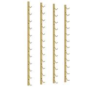 vidaXL Wall Mounted Golden Iron Wine Rack for 12 Bottles - Sleek, Stylish, and Durable - Perfect for modern Kitchen, Pantry or Bar Area - Easy to Assemble