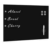vidaXL Wall Mounted Magnetic Blackboard Glass 80x60 cm