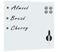 vidaXL Wall Mounted Magnetic Board Glass Office Dry Erase Wipe Writing Board