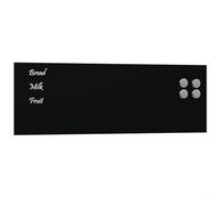 vidaXL Wall-Mounted Magnetic Dry-Erase Board/Black Tempered Glass 60x20 cm/Notice/Message Board/Office/Home
