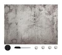 vidaXL Wall Mounted Magnetic Glass Board 80x60 cm - Dry-erasable Surface, Easy to Install, Scratch and Stain Resistant, Includes Accessories, Suitable for Home, School, Offices