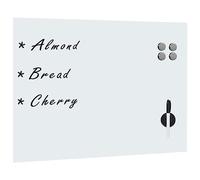 (white, 80 x 60 cm) vidaXL Wall Mounted Magnetic Board Tempered Glass Dry Erase Writing Board